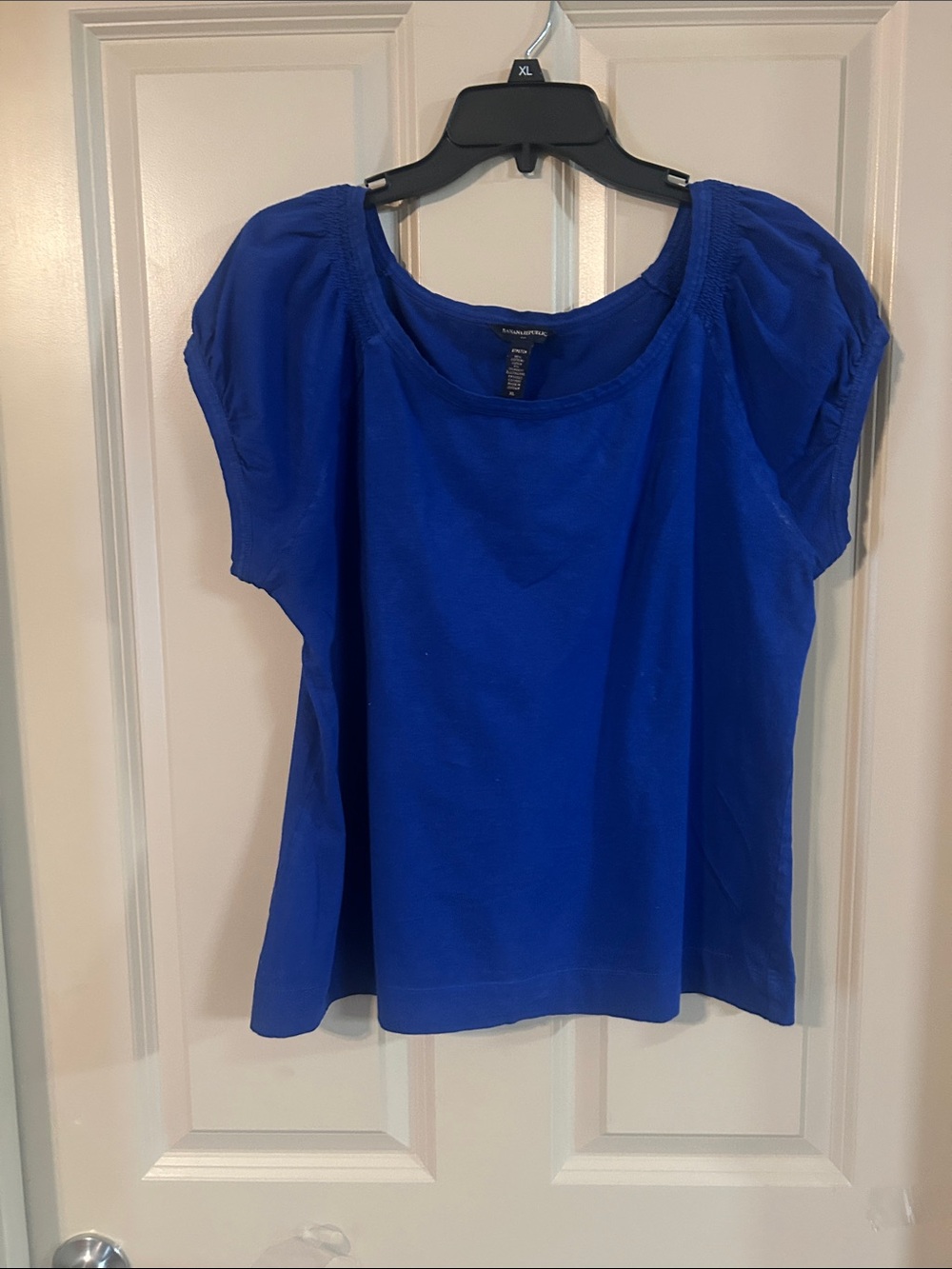 Worthington Royal Blue Short Sleeve Scoop Neck Top